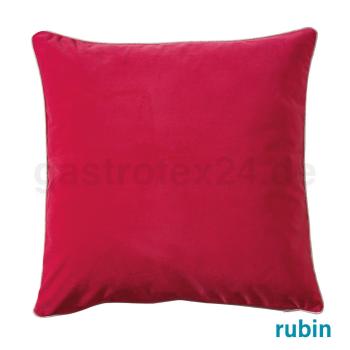 Dekokissen  Melva Velour Farbe rubin